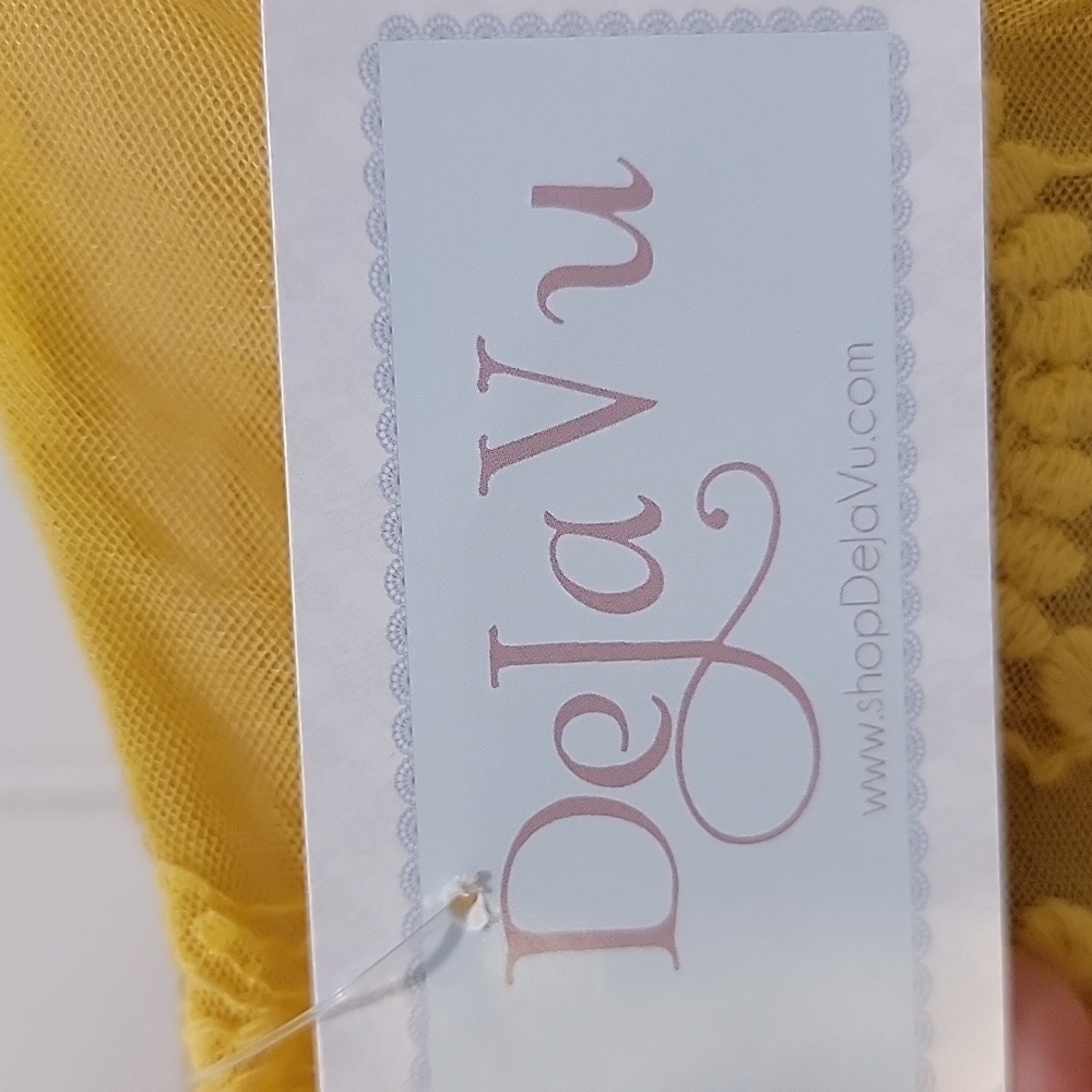 Deja Vu Sleeveless Mini Embroidered Mesh Lace Dress Size Small - Picture 3 of 12